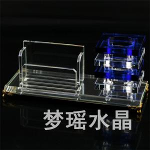 水晶筆筒三件套